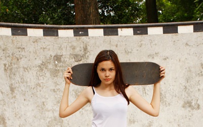 Model Indo Luciana, Si Skater Girl Cantik