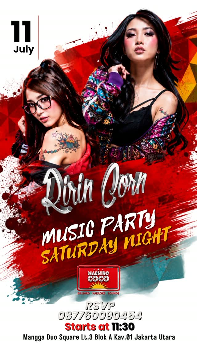MAESTRO COCO MANGGA DUA JAKARTA - SATURDAY NIGHT (RIRIN CORN)