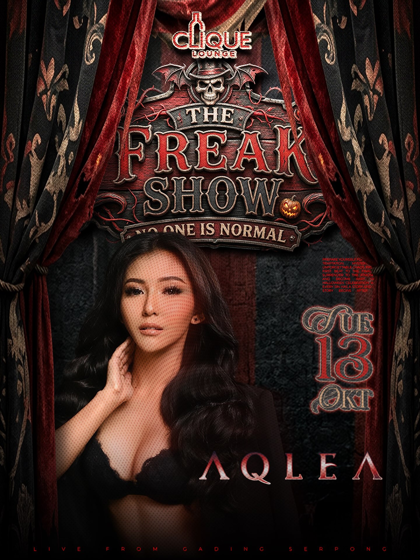 CLIQUE SPOT GADING SERPONG - THE FREAK SHOW (AQLEA)