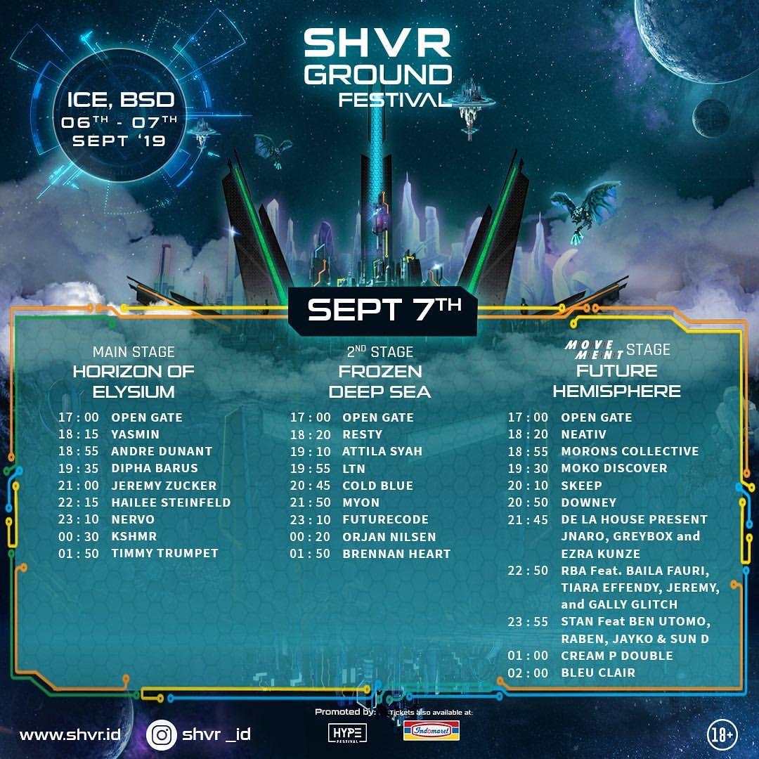 Set Times SHVR GROUND FESTIVAL 2019