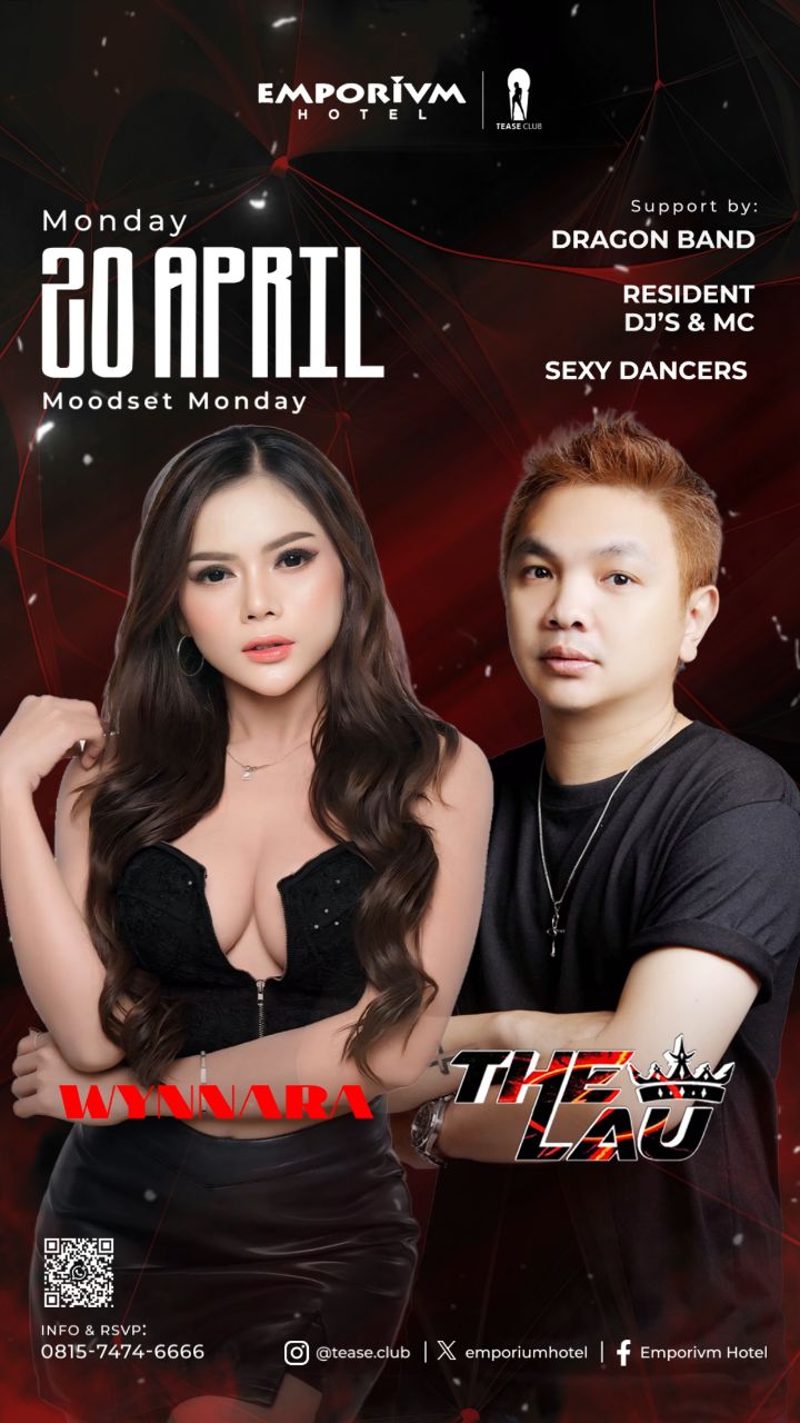 EMPORIUM TEASE CLUB JAKARTA - MOODSET MONDAY (WYNNARA & THE LAU)