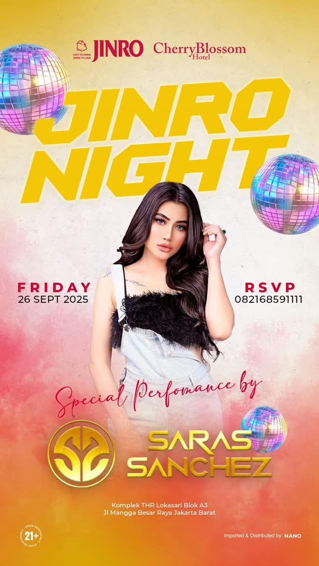 CHERRY BLOSSOM JAKARTA - JINRO NIGHT (SARAS SANCHEZ)