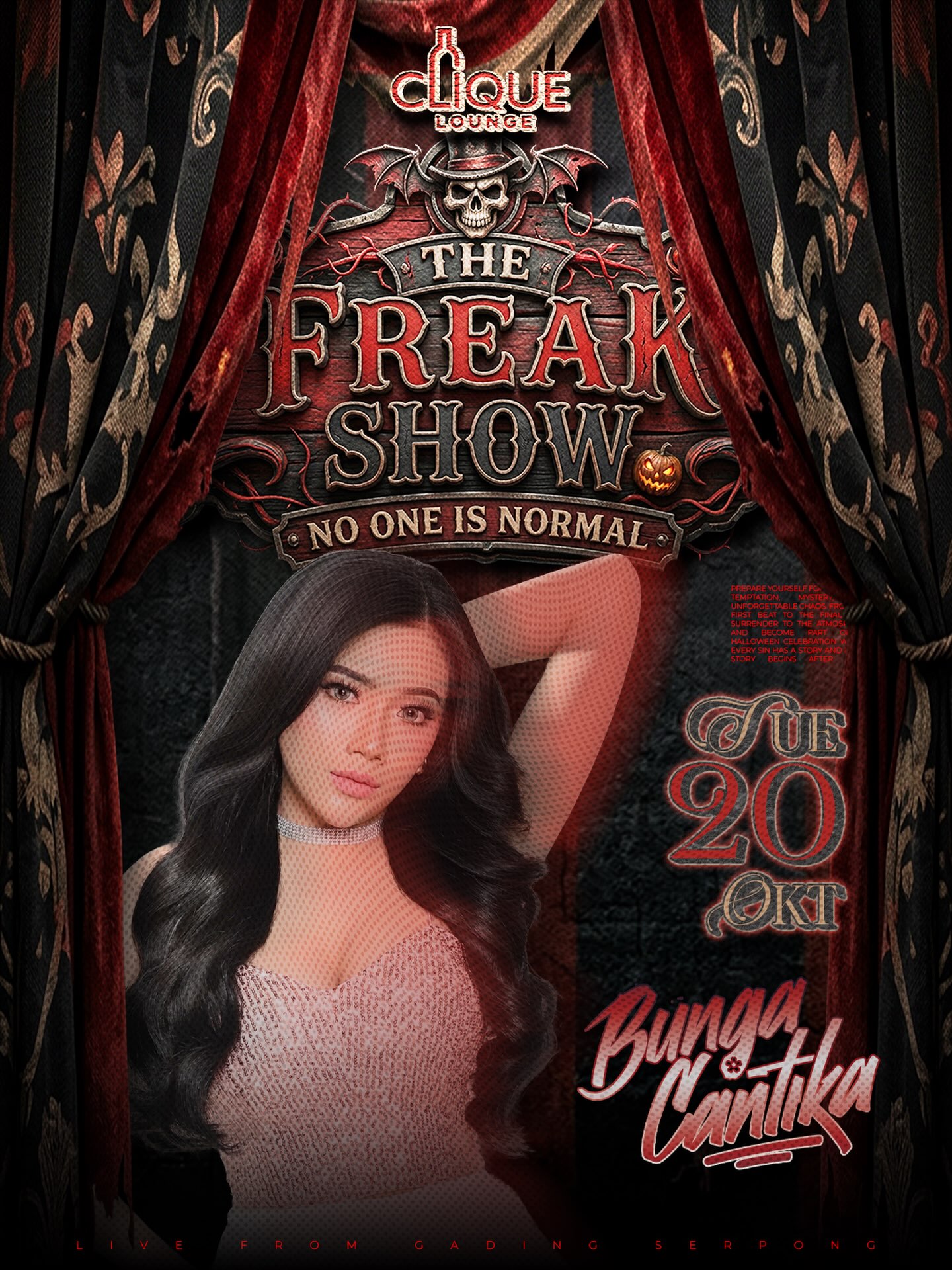 CLIQUE SPOT GADING SERPONG - THE FREAK SHOW (BUNGA CANTIKA)