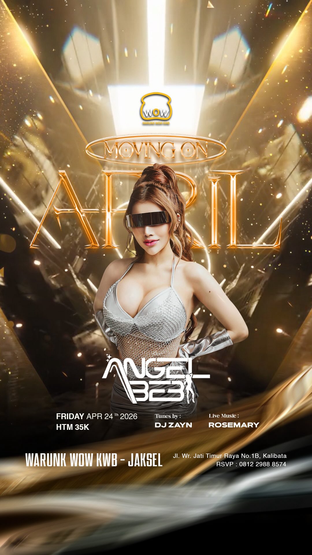 WARUNK WOW KWB JAKARTA - MOVING ON APRIL (ANGEL BEBI)