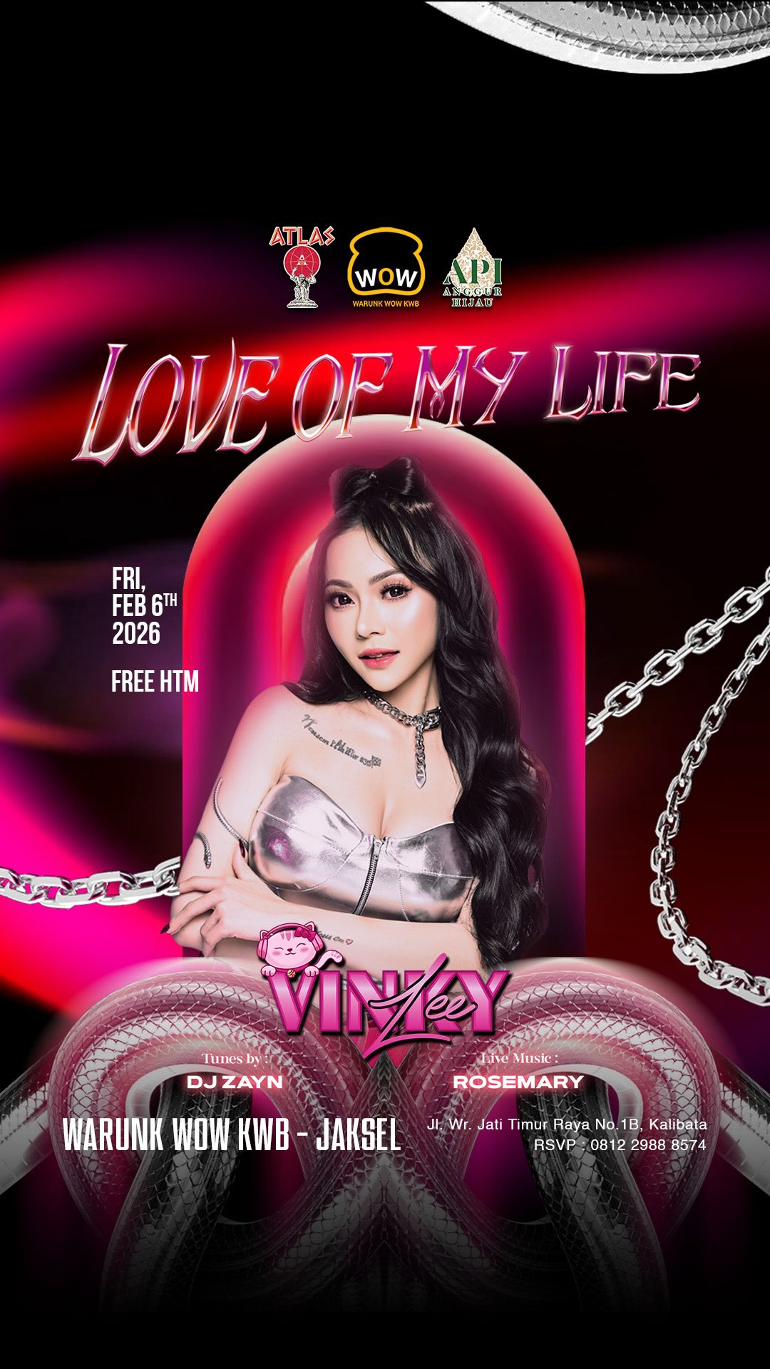 WARUNK WOW KWB JAKARTA - LOVE OF MY LIFE (VINKY LEE)
