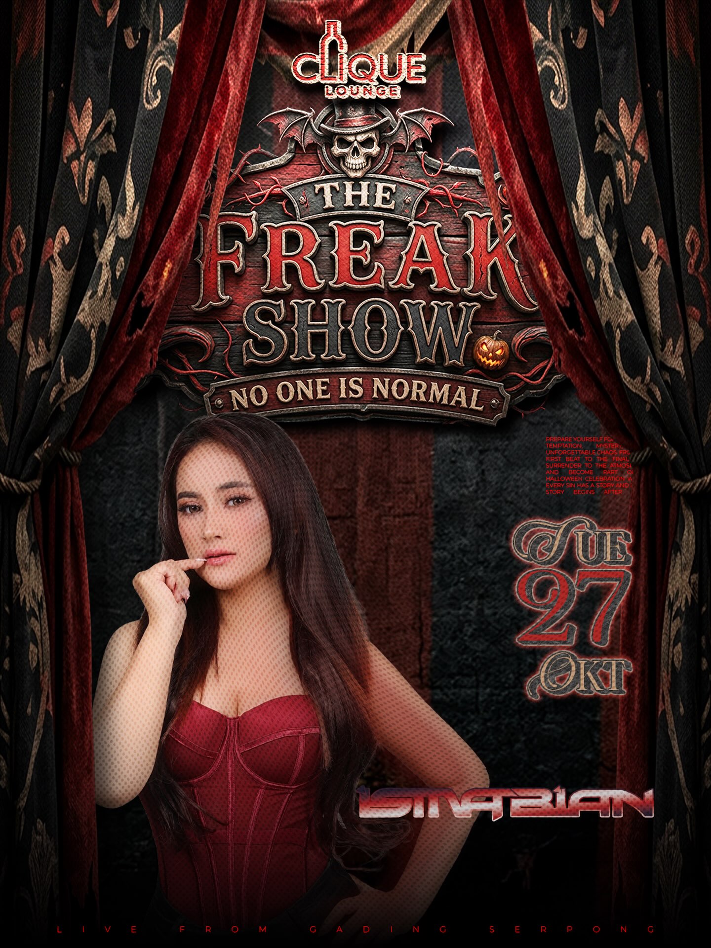 CLIQUE SPOT GADING SERPONG - THE FREAK SHOW (ISMA BIAN)