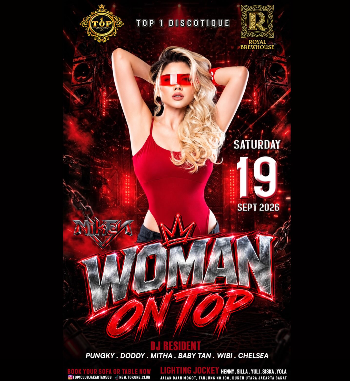 TOP 1 CLUB JAKARTA - WOMAN ON TOP (NIKEN)
