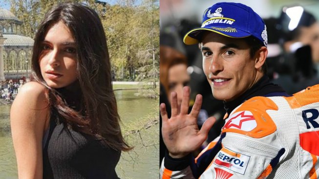 Ini Dia Model Seksi Asal Spanyol Gandengan Baru Pembalap MotoGP Marc Marquez