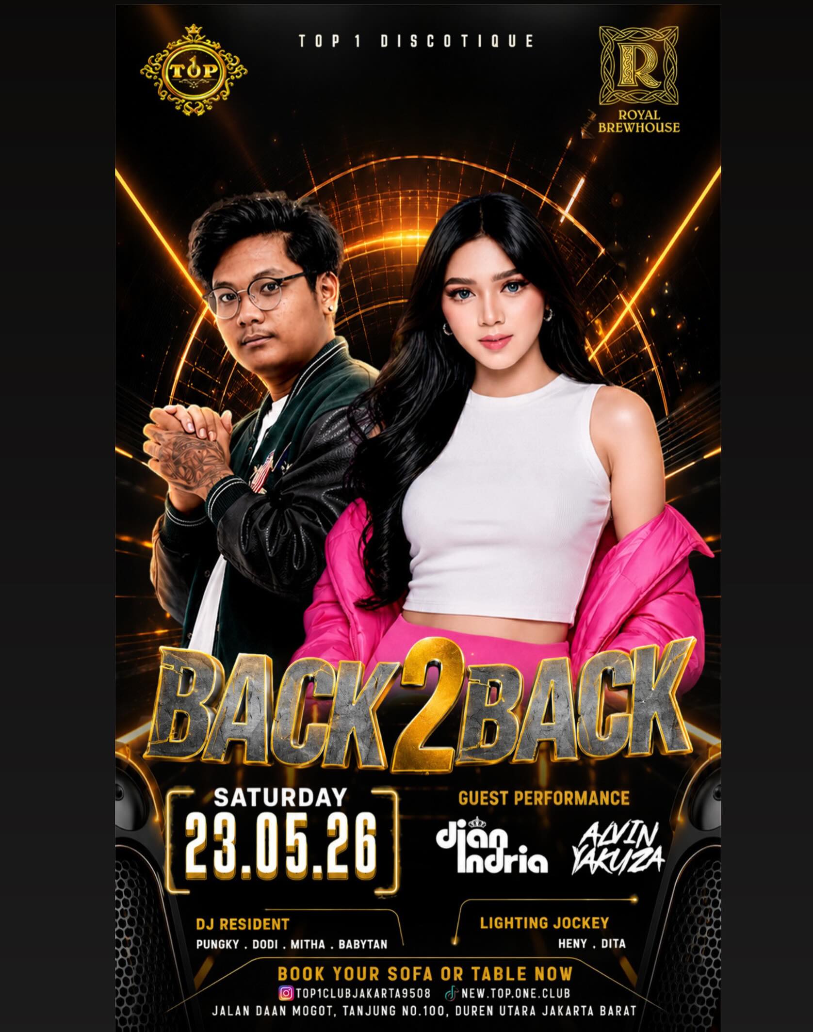 TOP 1 CLUB JAKARTA - BACK 2 BACK (DIAN INDRIA & ALVIN YAKUZA)