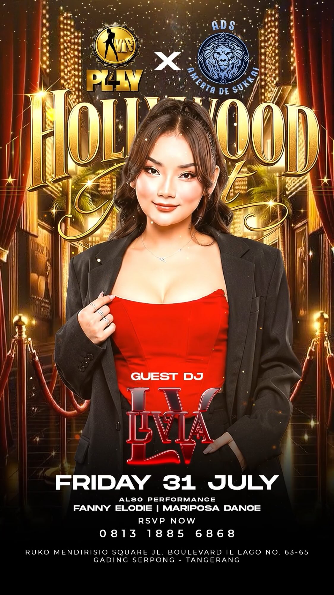 VIP PLAY GADING SERPONG - HOLLYWOOD NIGHT (LIVIA)