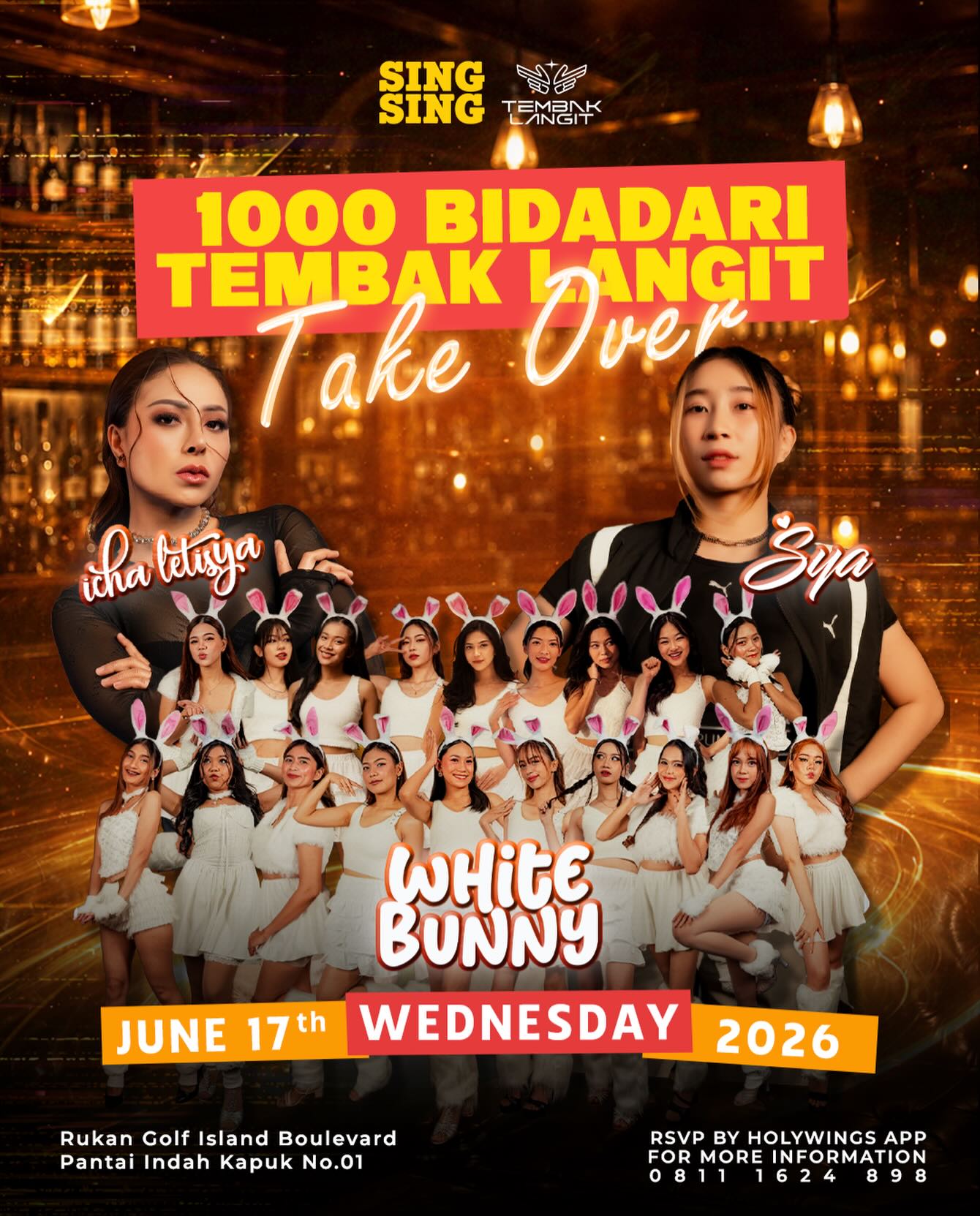 SINGSING PANTAI INDAH KAPUK - 1000 BIDADARI TEMBAK LANGIT TAKEOVER (ICHA LETISYA & SYA)