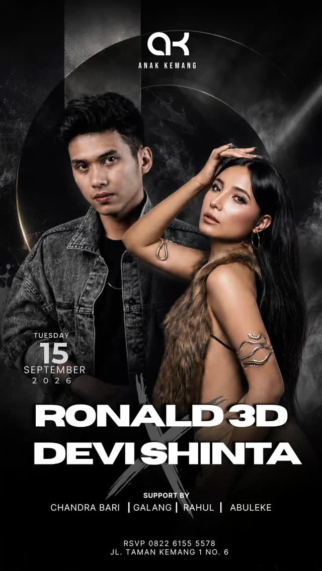 ANAK KEMANG CAFE JAKARTA - RONALD 3D X DEVI SHINTA