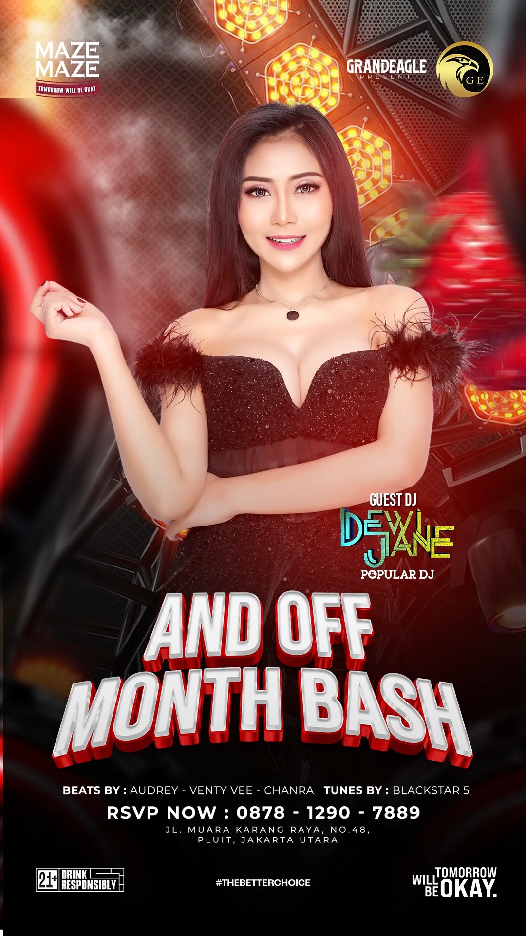 GRAND EAGLE CLUB PENJARINGAN JAKARTA - AND OFF MONTH BASH (DEWI JANE)
