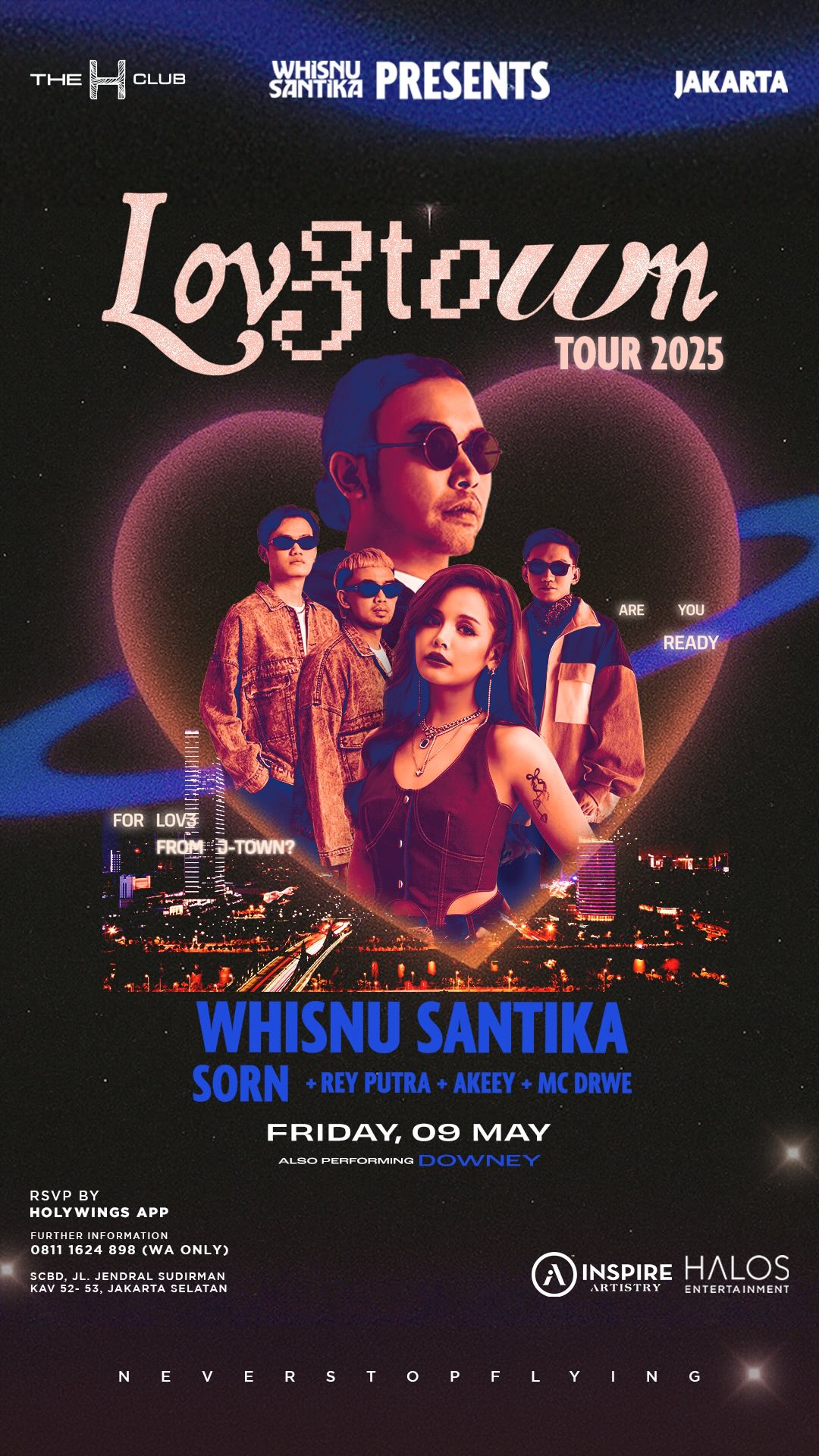 THE H CLUB SCBD JAKARTA - LOVE TOWN TOUR 2025 (WHISNU SANTIKA, SORN, REY PUTRA, AKEEY)