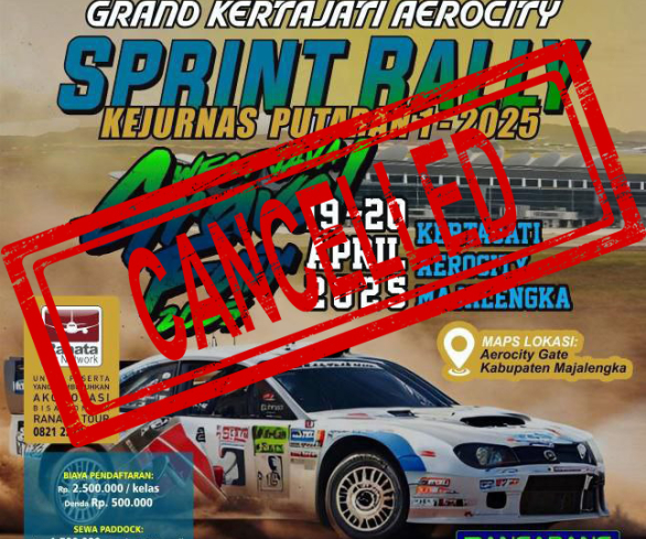 Kejurnas Sprint Rally Kertajati 2025 Batal, Ini Sebabnya