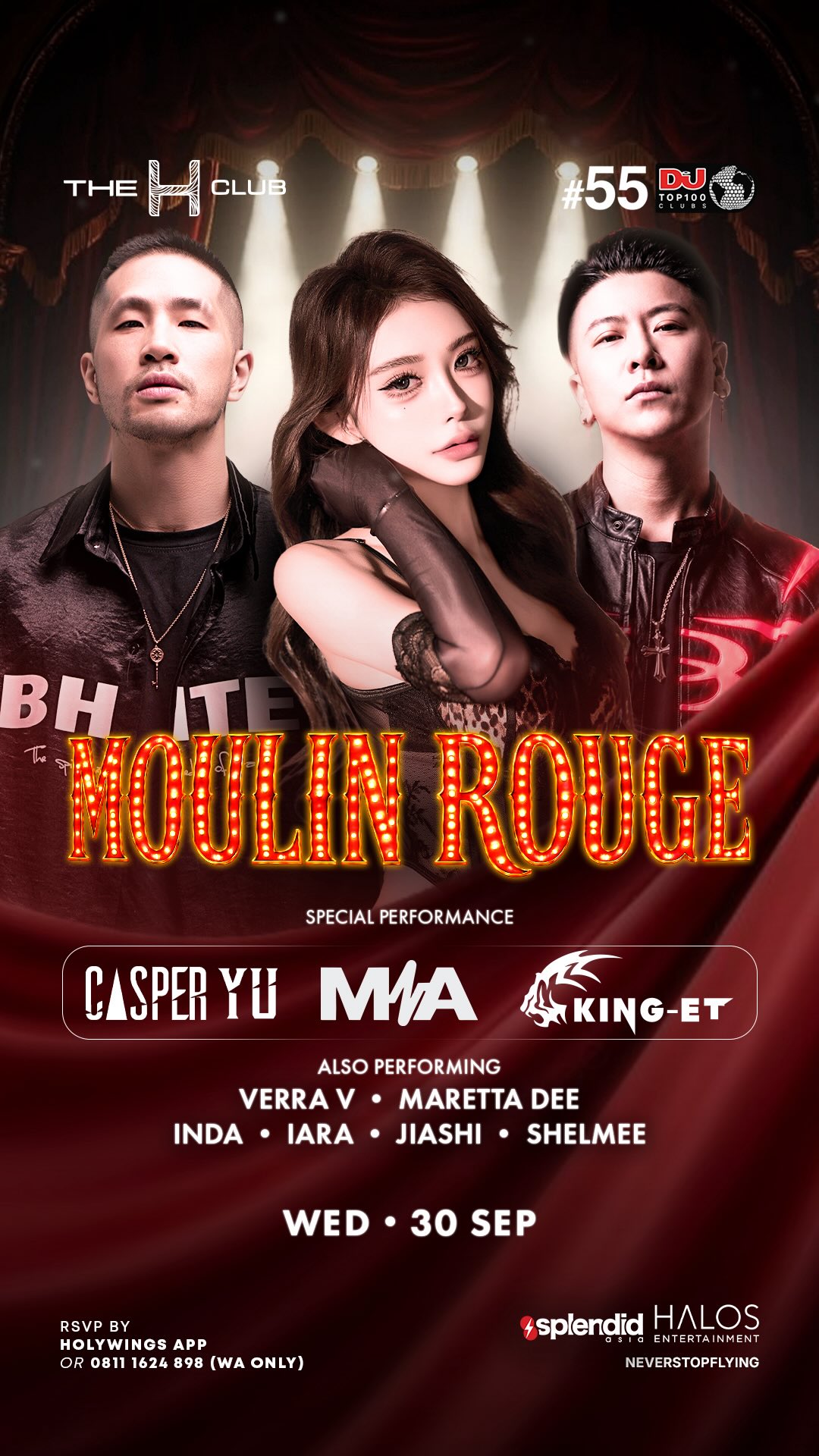 THE H CLUB SCBD JAKARTA - MOULIN ROUGE (MIA, CASPER YU, KING-ET)
