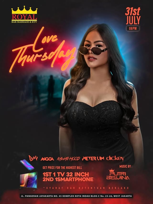 ROYAL BAR MASSAGE KTV JAKARTA - LOVE THURSDAY (PUTRI BELVINA)