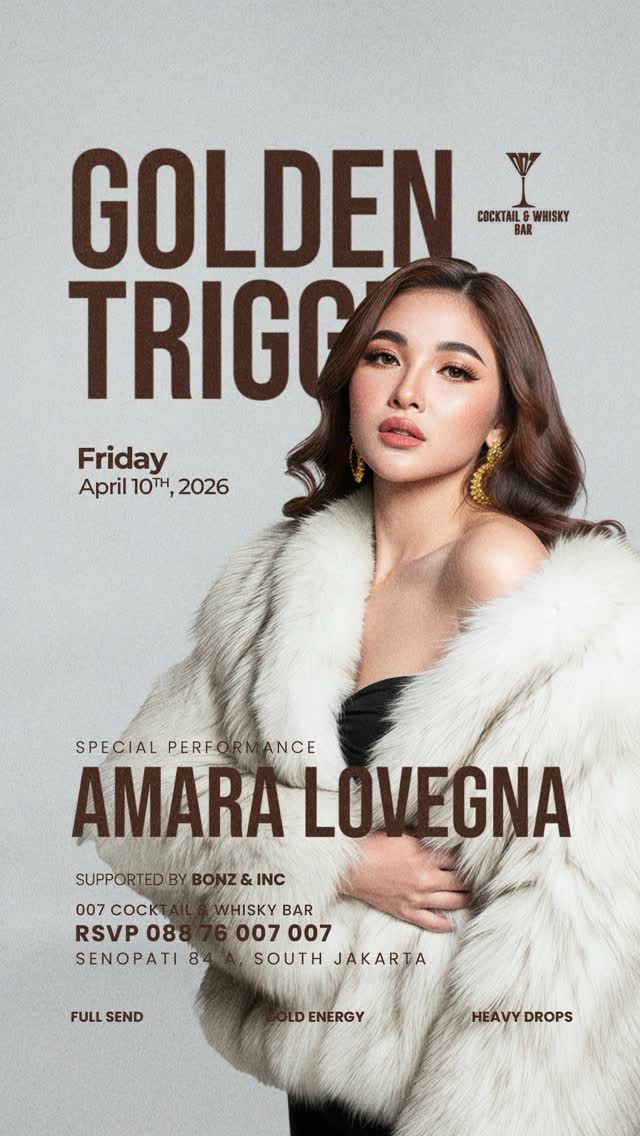 007 COCKTAIL & WHISKY BAR JAKARTA - GOLDEN TRIGGER (AMARA LOVEGNA)
