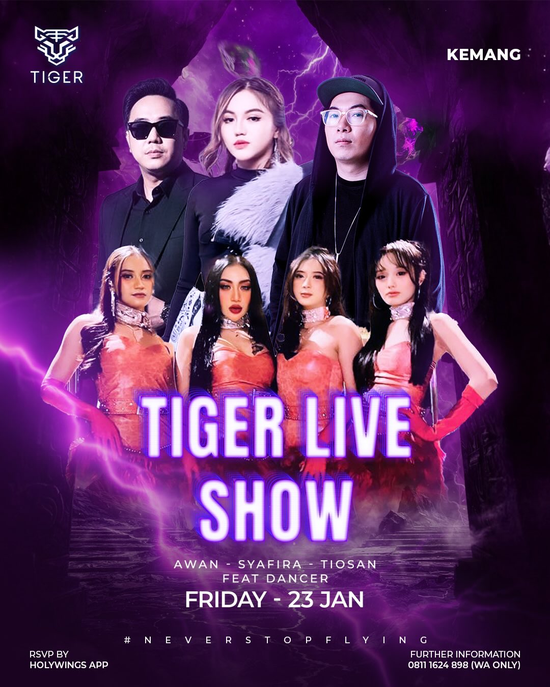 GOLDEN TIGER KEMANG JAKARTA - TIGER LIVE SHOW (AWAN, SYAFIRA, TIOSAN)