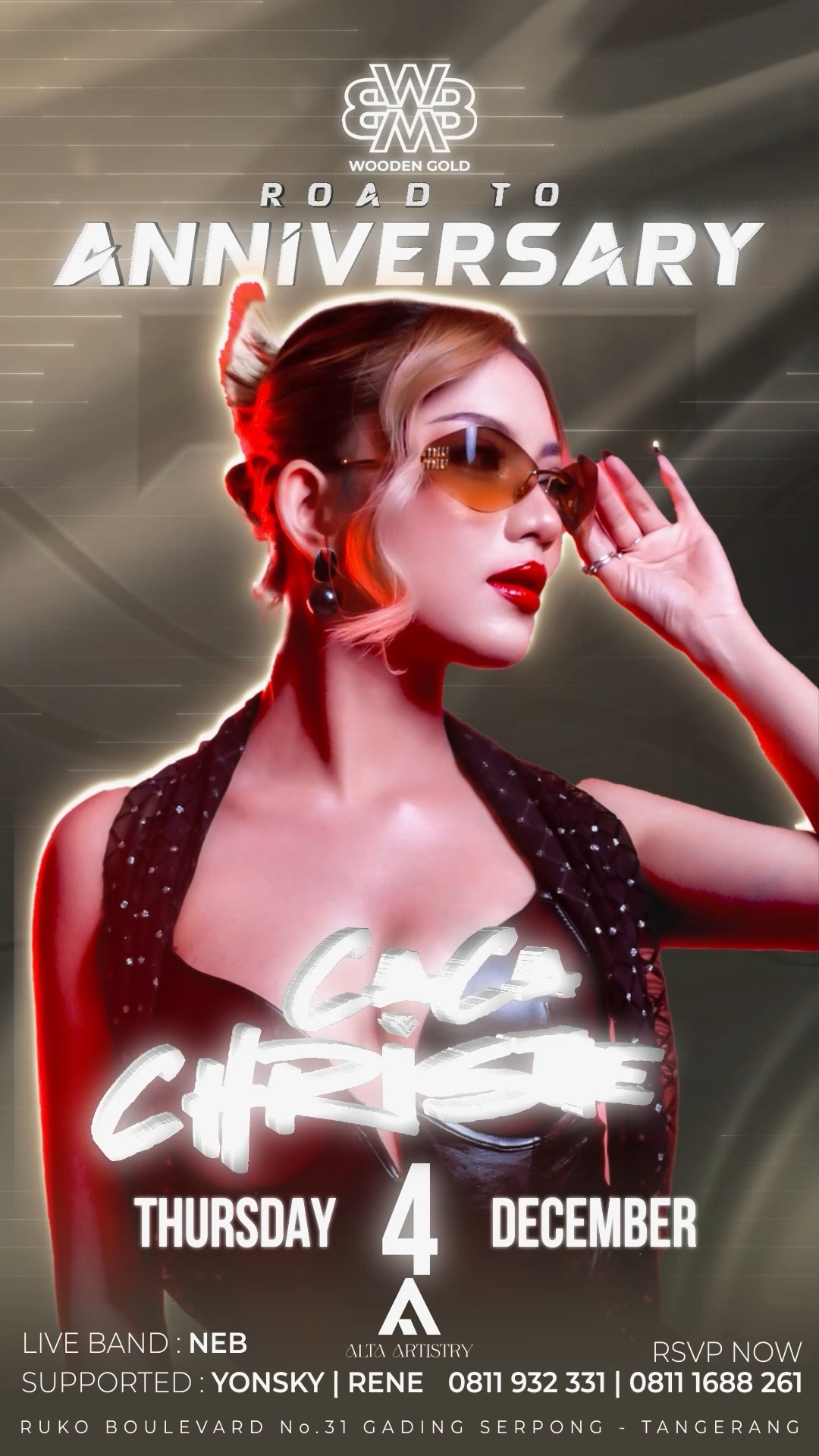 WOODEN BAR RESTO GADING SERPONG - ROAD TO ANNIVERSARY (CACA CHRISTIE)