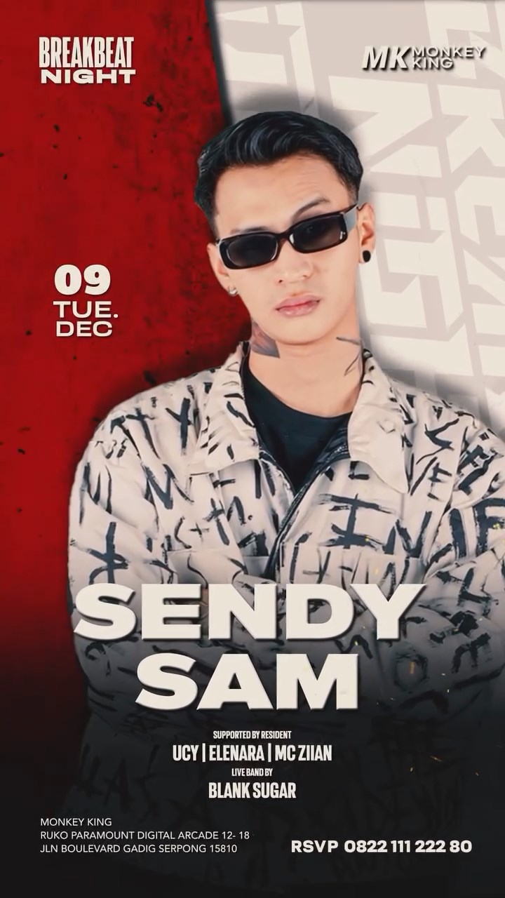 MONKEY KING BAR & LOUNGE GADING SERPONG - BREAKBEAT NIGHT (SENDY SAM)