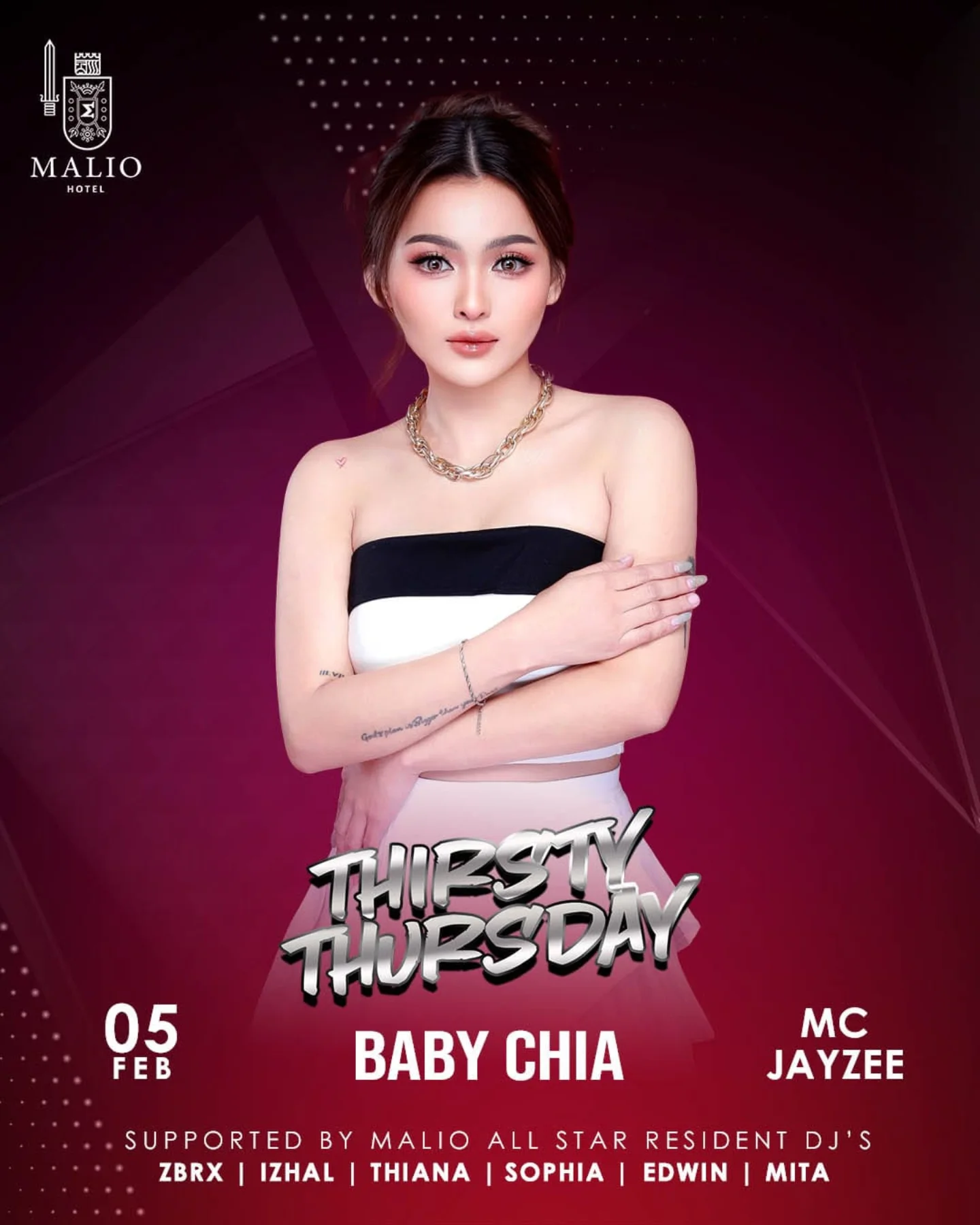 MALIO HOTEL JAKARTA - THIRSTY THURSDAY (BABY CHIA)