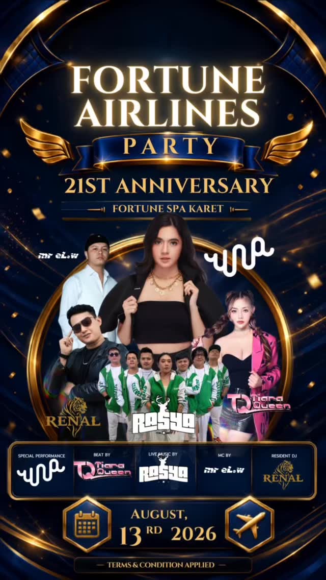 FORTUNE SPA KARET JAKARTA - FORTUNE AIRLINES PARTY (UNA, TIARA QUEEN)