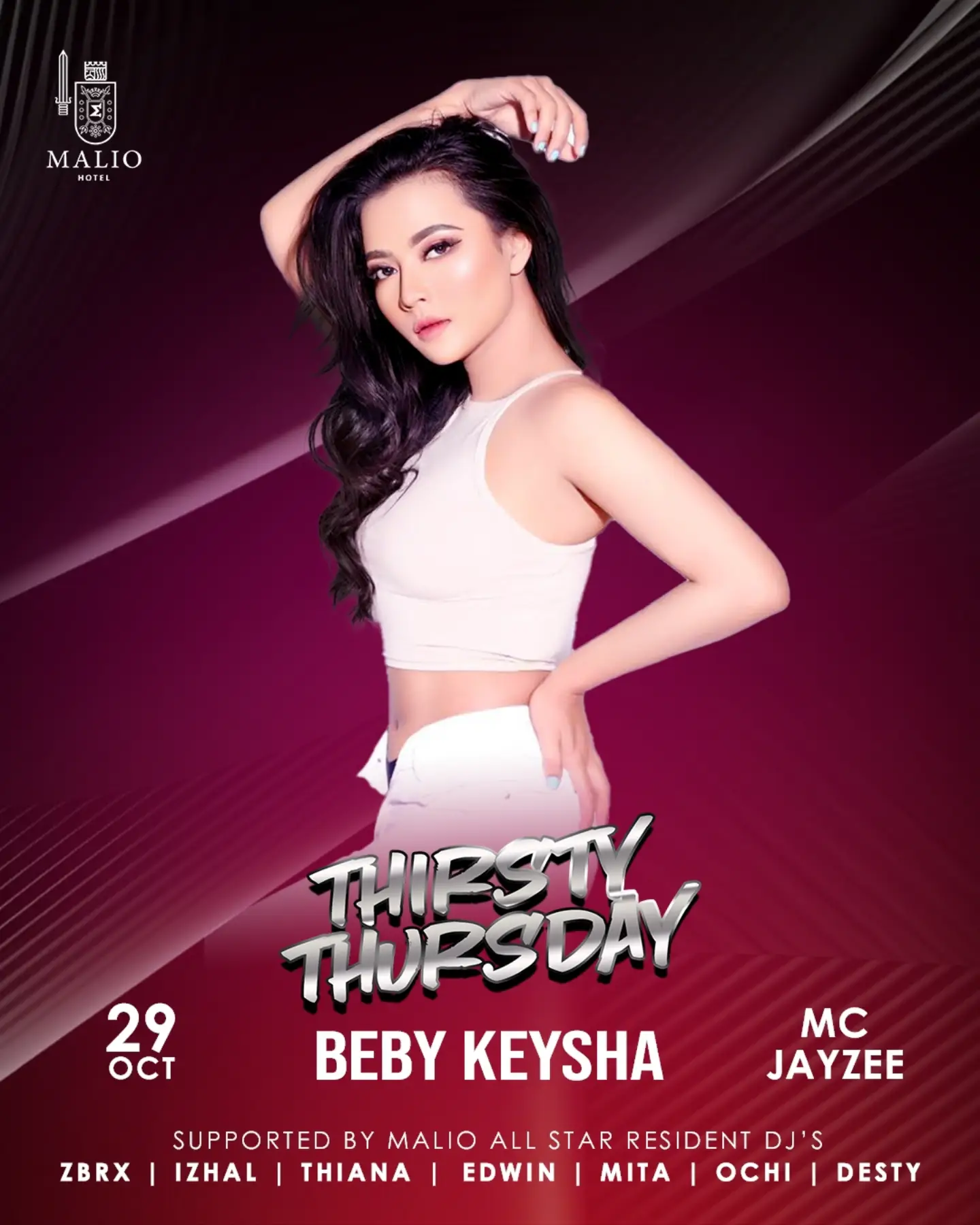 MALIO HOTEL JAKARTA - THIRSTY THURSDAY (BEBY KEYSHA)