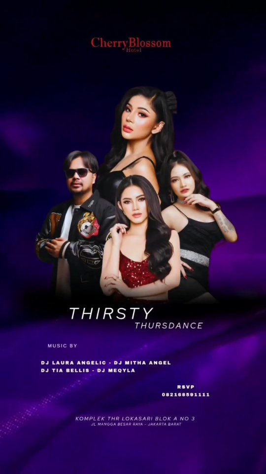CHERRY BLOSSOM JAKARTA - THIRSTY THURSDANCE (LAURA ANGELIC, MITHA ANGEL, TIA BELLIS, MEQYLA)