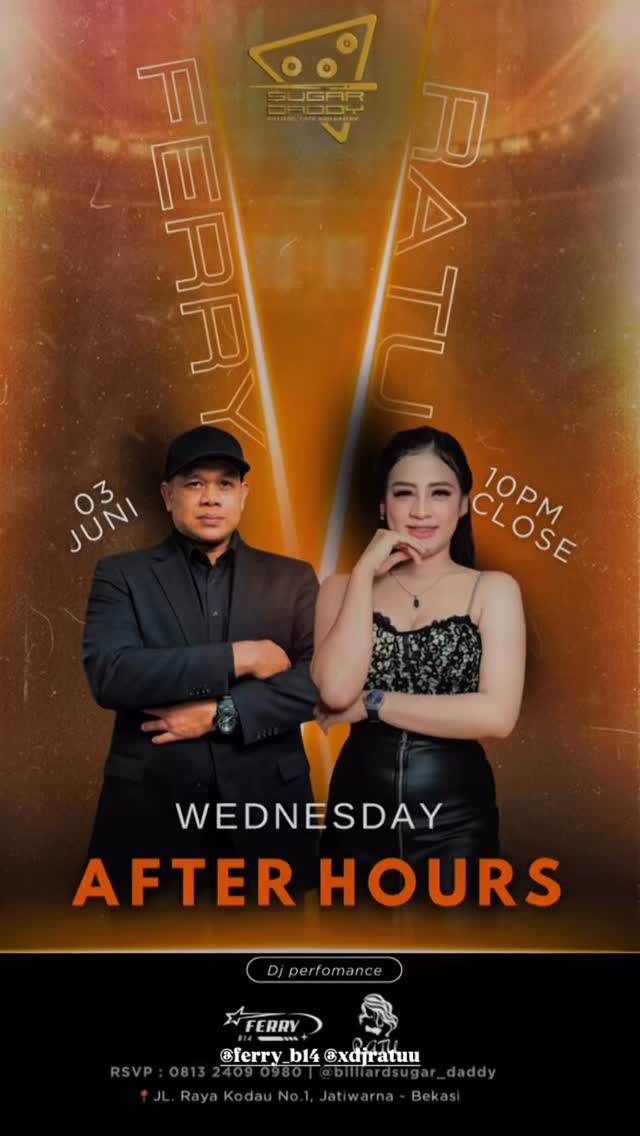 SUGAR DADDY BILLIARD, CAFE AND EATERY BEKASI - WEDNESDAY AFTER HOUR (RATU & FERRY B14)