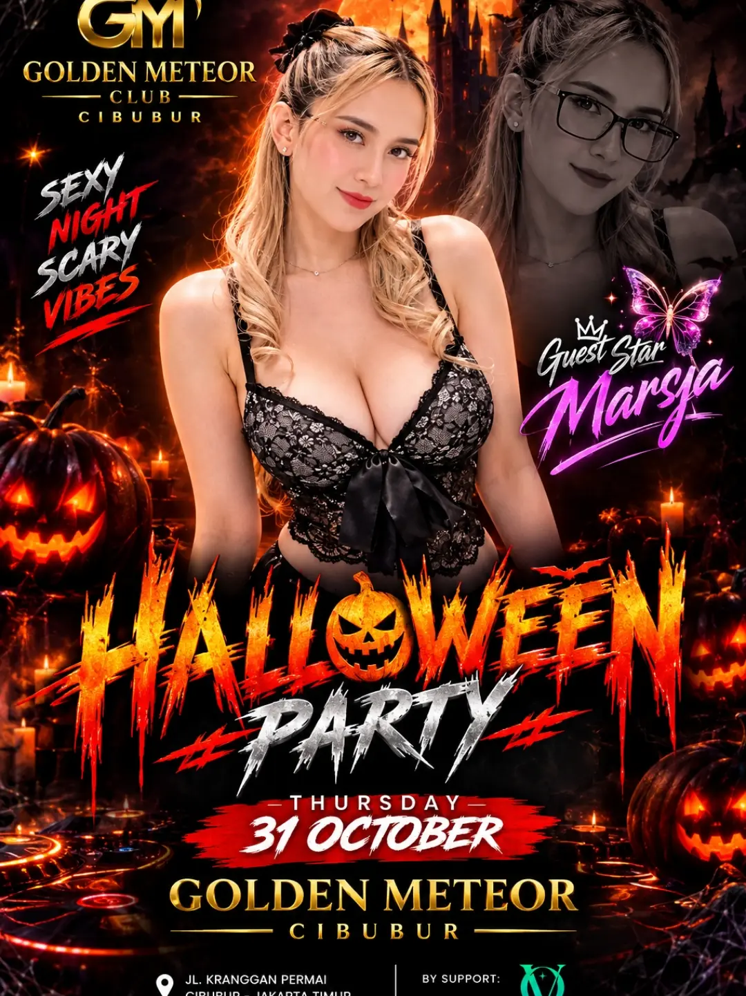 GOLDEN METEOR CLUB JAKARTA - HALLOWEEN PARTY (MARSYA)