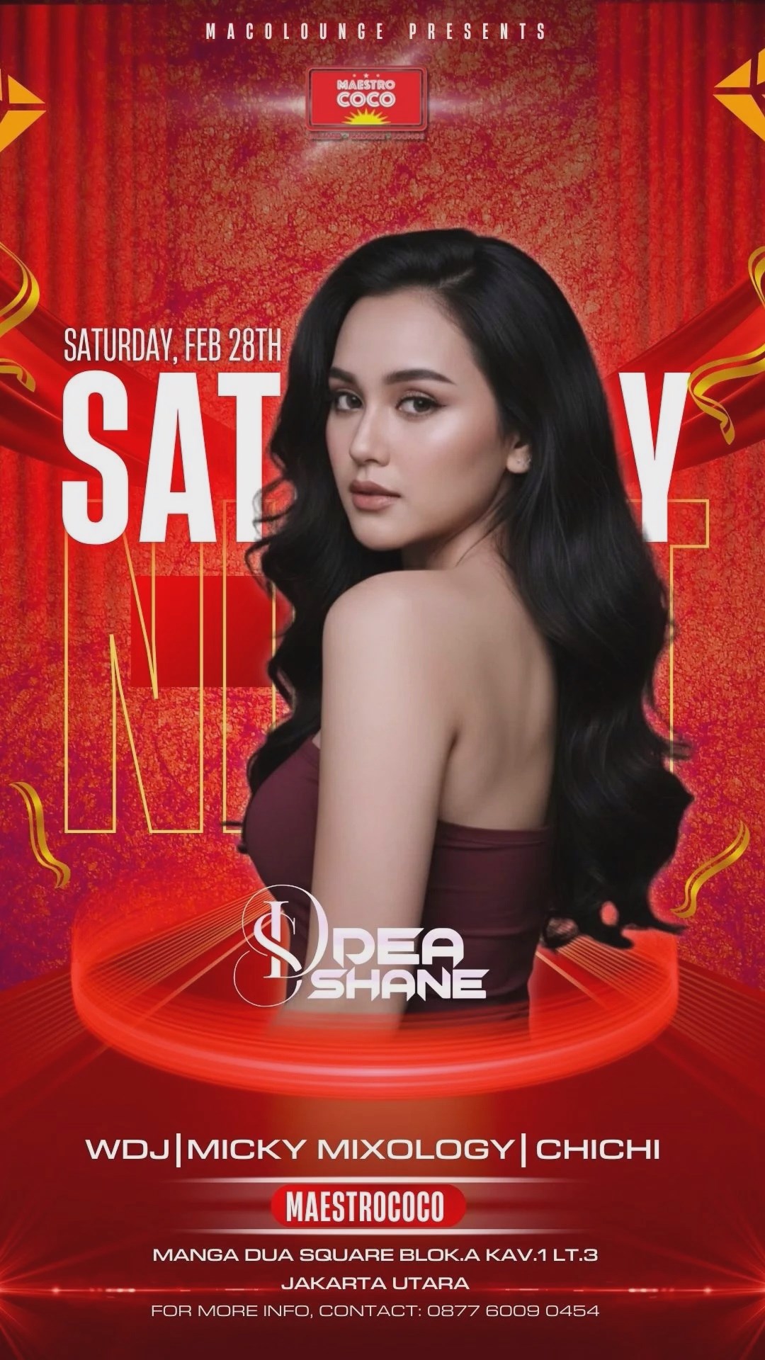 MAESTRO COCO MANGGA DUA JAKARTA - SATURDAY NIGHT (DEA SHANE)