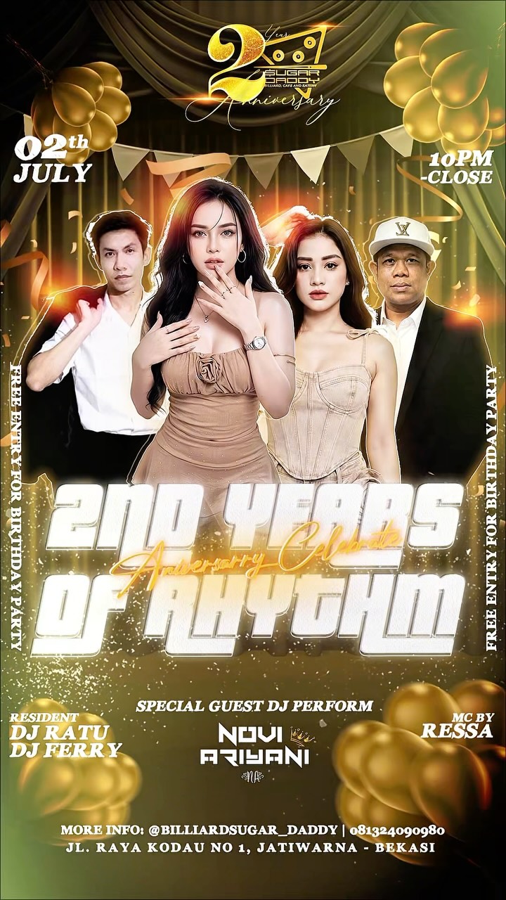 SUGAR DADDY BILLIARD, CAFE AND EATERY BEKASI - 2ND YEARS OF RHYTHM (NOVI ARIYANI)
