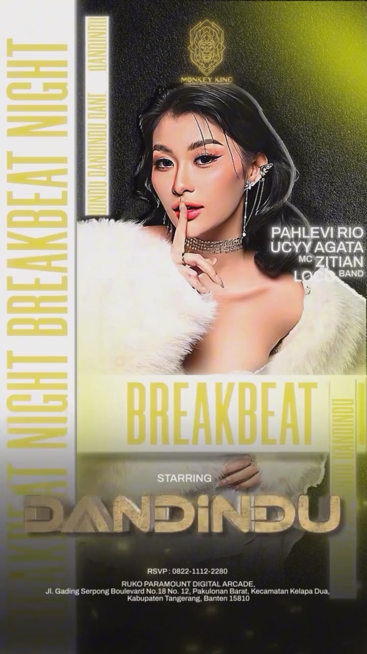 MONKEY KING BAR & LOUNGE GADING SERPONG - BREAKBEAT NIGHT (DANDINDU)