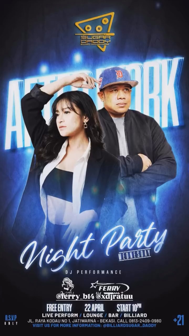 SUGAR DADDY BILLIARD, CAFE AND EATERY BEKASI - AFTER WORK NIGHT PARTY (RATU & FERRY B14)