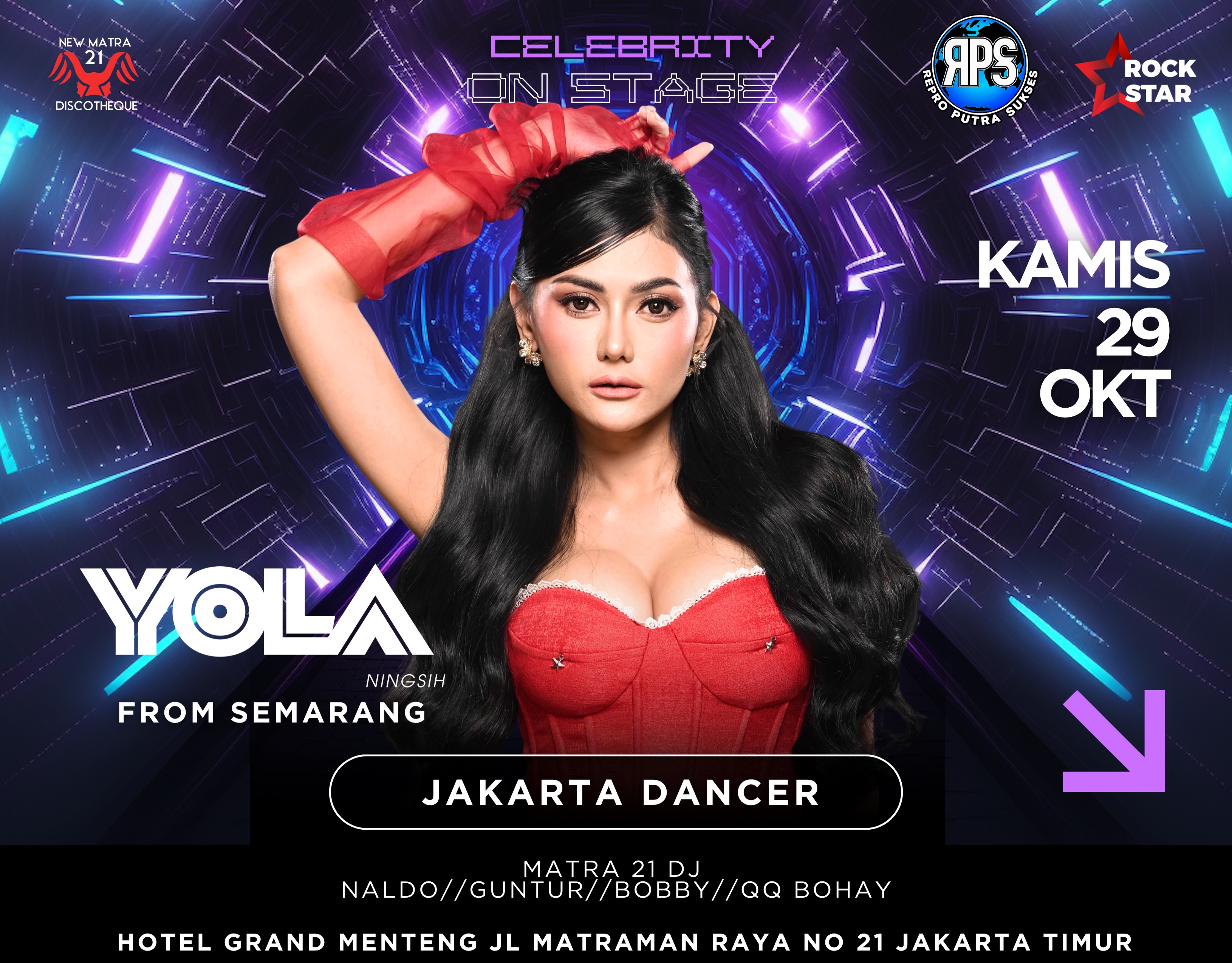 MATRA 21 CLUB JAKARTA - CELEBRITY ON STAGE (YOLA NINGSIH)