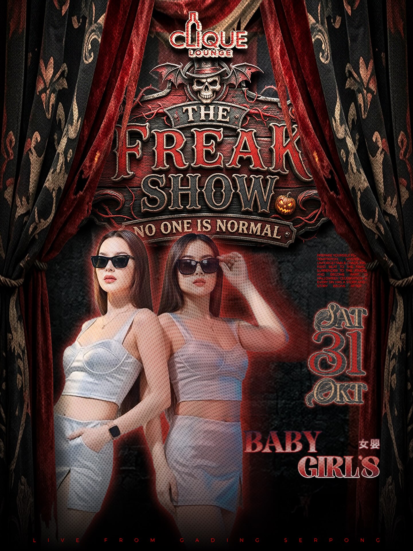 CLIQUE SPOT GADING SERPONG - THE FREAK SHOW (BABY GIRLS)