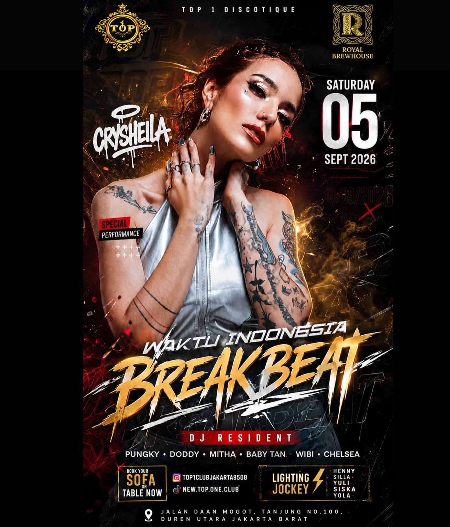TOP 1 CLUB JAKARTA - WAKTU INDONESIA BREAKBEAT (CRYSHEILA)