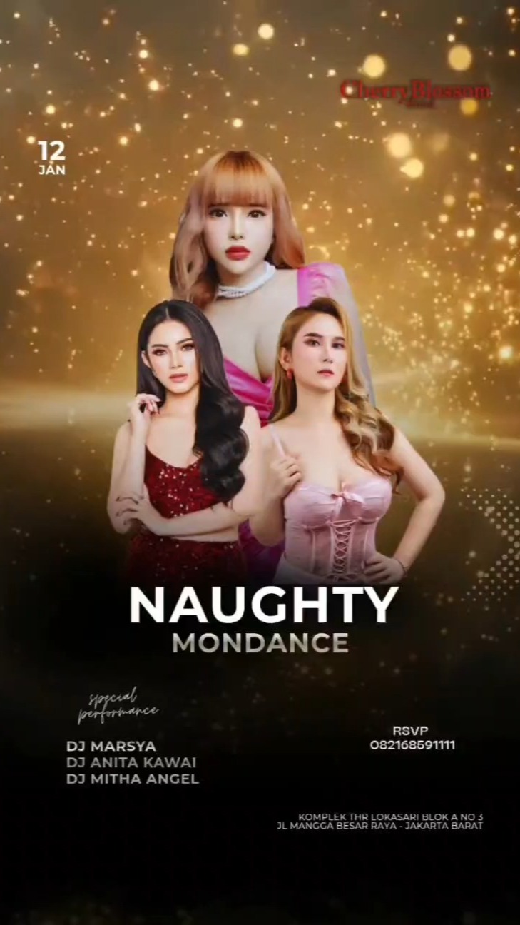CHERRY BLOSSOM JAKARTA - NAUGHTY MONDANCE (MARSYA, MITHA ANGEL, ANIA KAWAII)