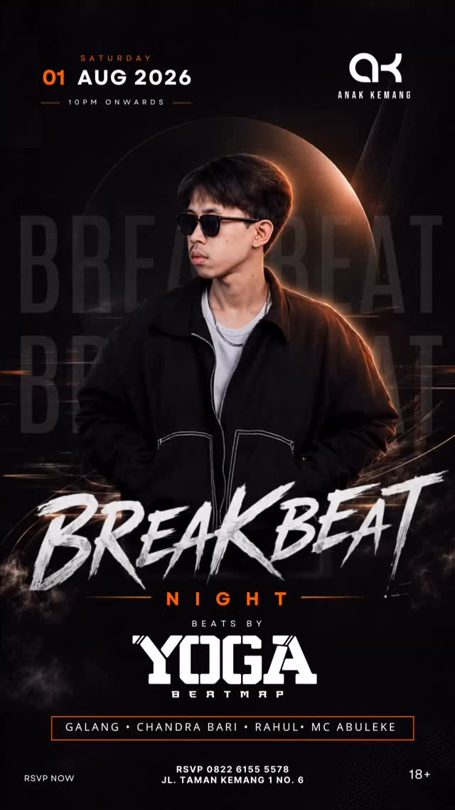 ANAK KEMANG CAFE JAKARTA - BREAKBEAT NIGHT (YOGA BEATMAP)