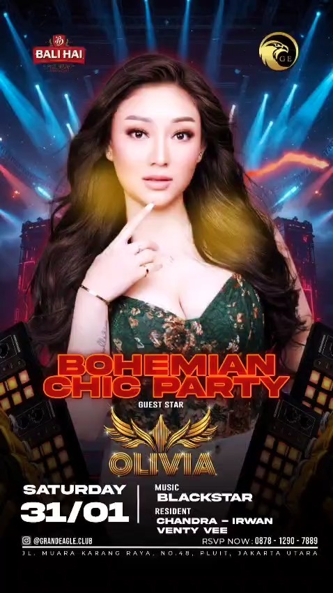 GRAND EAGLE CLUB PENJARINGAN JAKARTA - BOHEMIAN CHIC PARTY (OLIVIA)