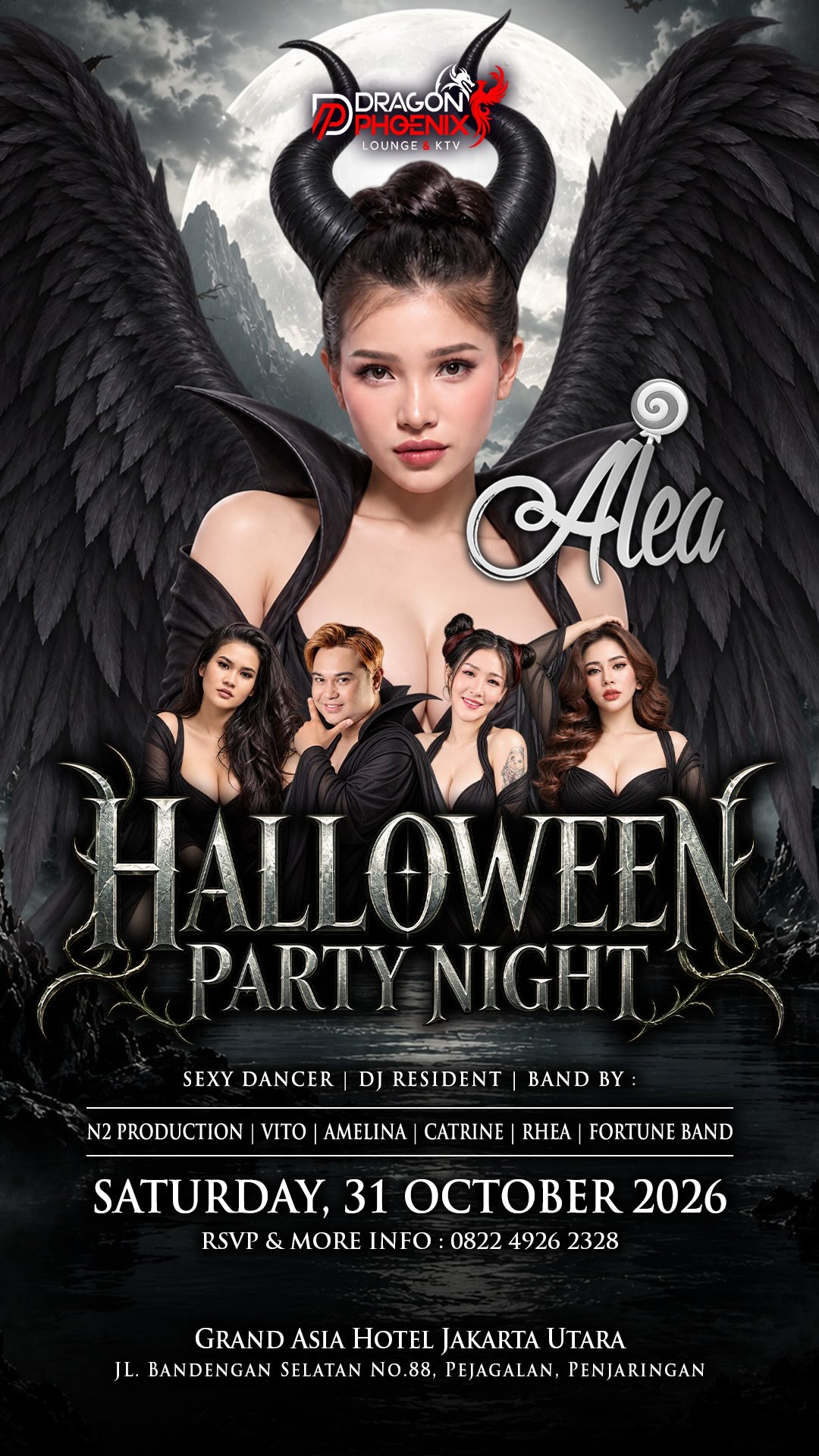 DRAGON PHOENIX LOUNGE JAKARTA - HALLOWEEN PARTY NIGHT (ALEA)