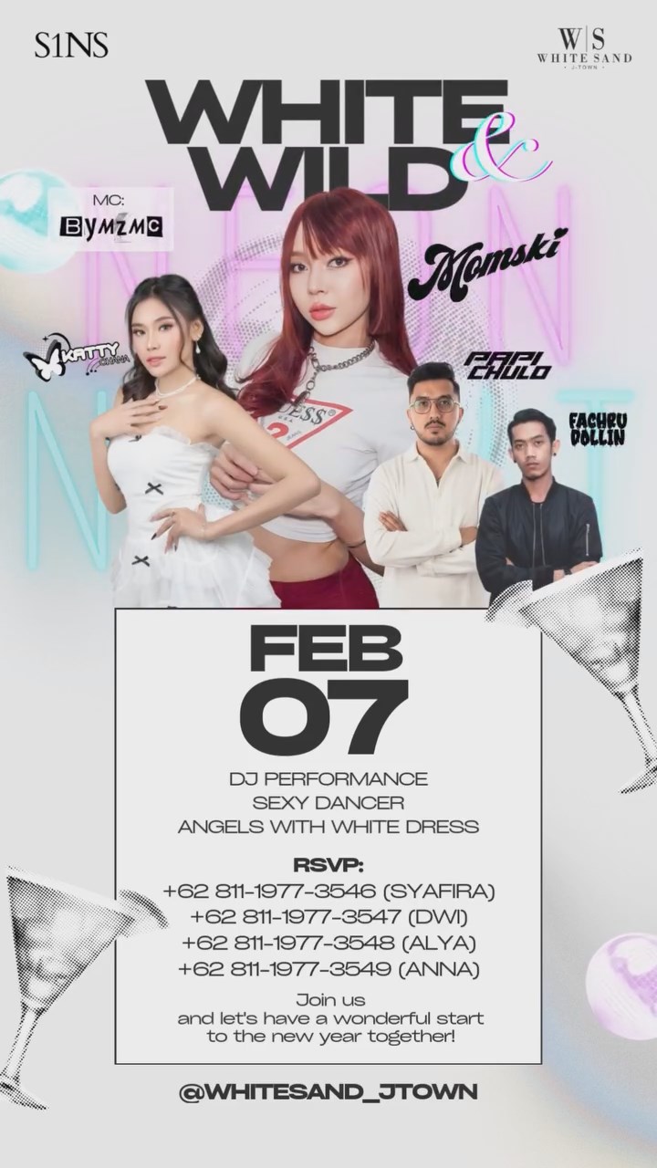 WHITE SAND KELAPA GADING JAKARTA - NEON NIGHT (MOMSKI & KATTY OHANA)