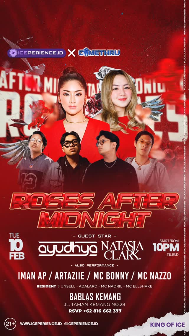 BABLAS KEMANG JAKARTA - ROSES AFTER MIDNIGHT (AYUDHYA & NATASIA CLARK)