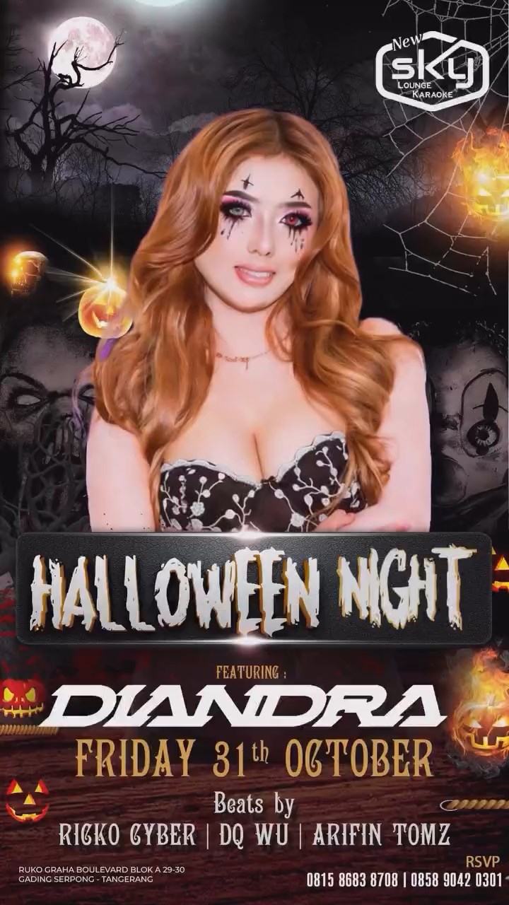 NEW SKY LOUNGE & KARAOKE GADING SERPONG - HALLOWEEN NIGHT (DIANDRA)