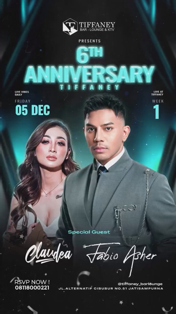TIFFANEY BAR LOUNGE & KTV - 6TH ANNIVERSARY (FABIO ASHER & CLAUDEA)