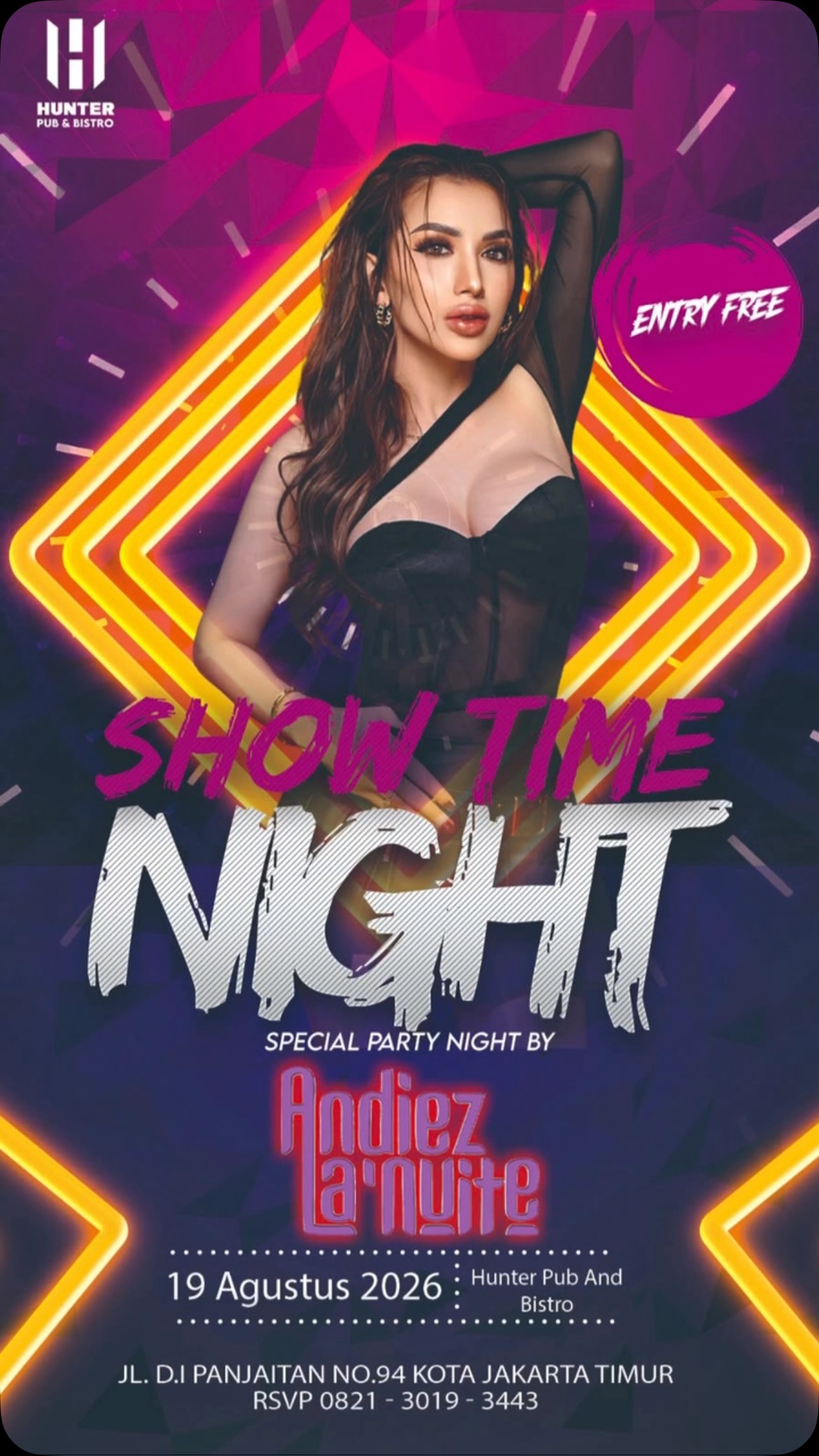 HUNTER PUB AND BISTRO JAKARTA - SHOW TIME NIGHT (ANDIEZ LA NUITE)