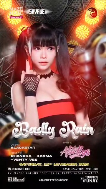 GRAND EAGLE CLUB PENJARINGAN JAKARTA - BADLY RAIN (ABELLYS)