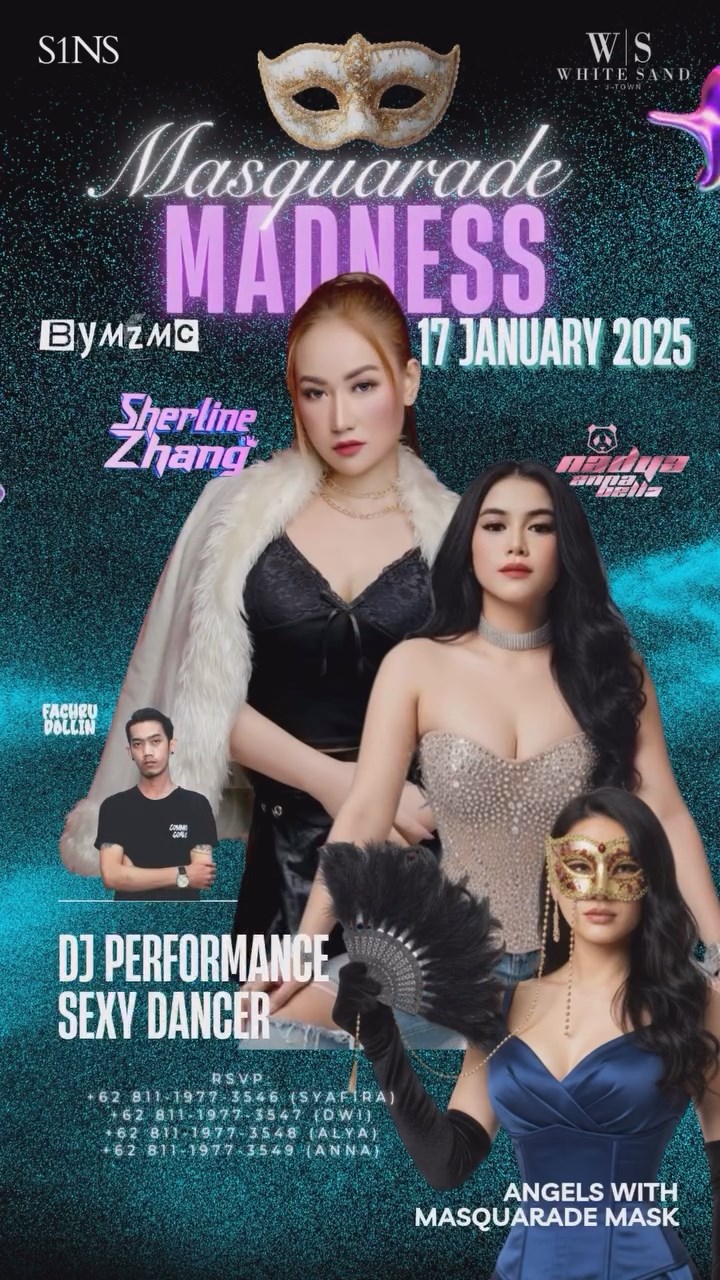 WHITE SAND KELAPA GADING JAKARTA - MASQUERADE MADNESS (SHERLINE ZHANG, NADYA ANNABELLA)