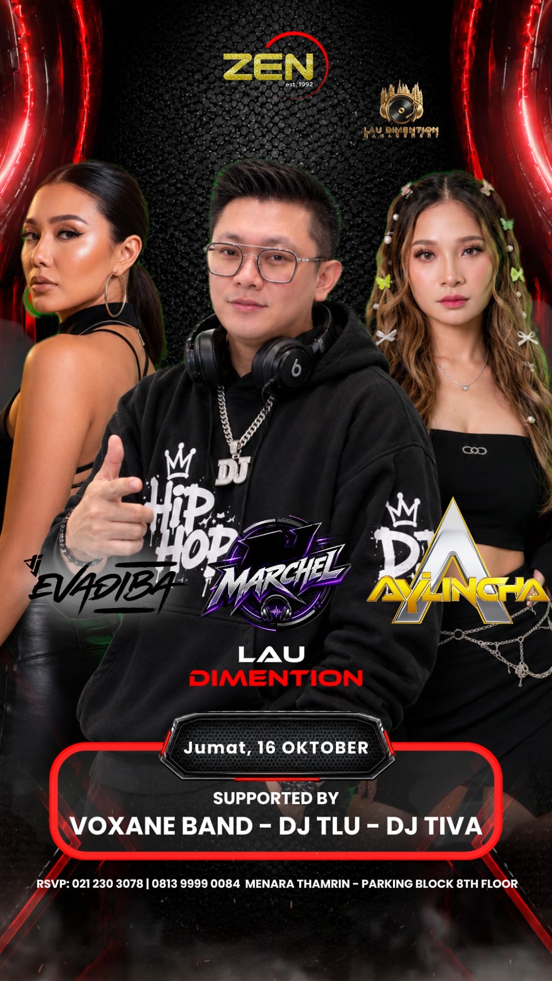 ZEN KTV & LOUNGE JAKARTA - LAU DIMENTION (EVADIBA, MARCHEL, AYLINCHA)